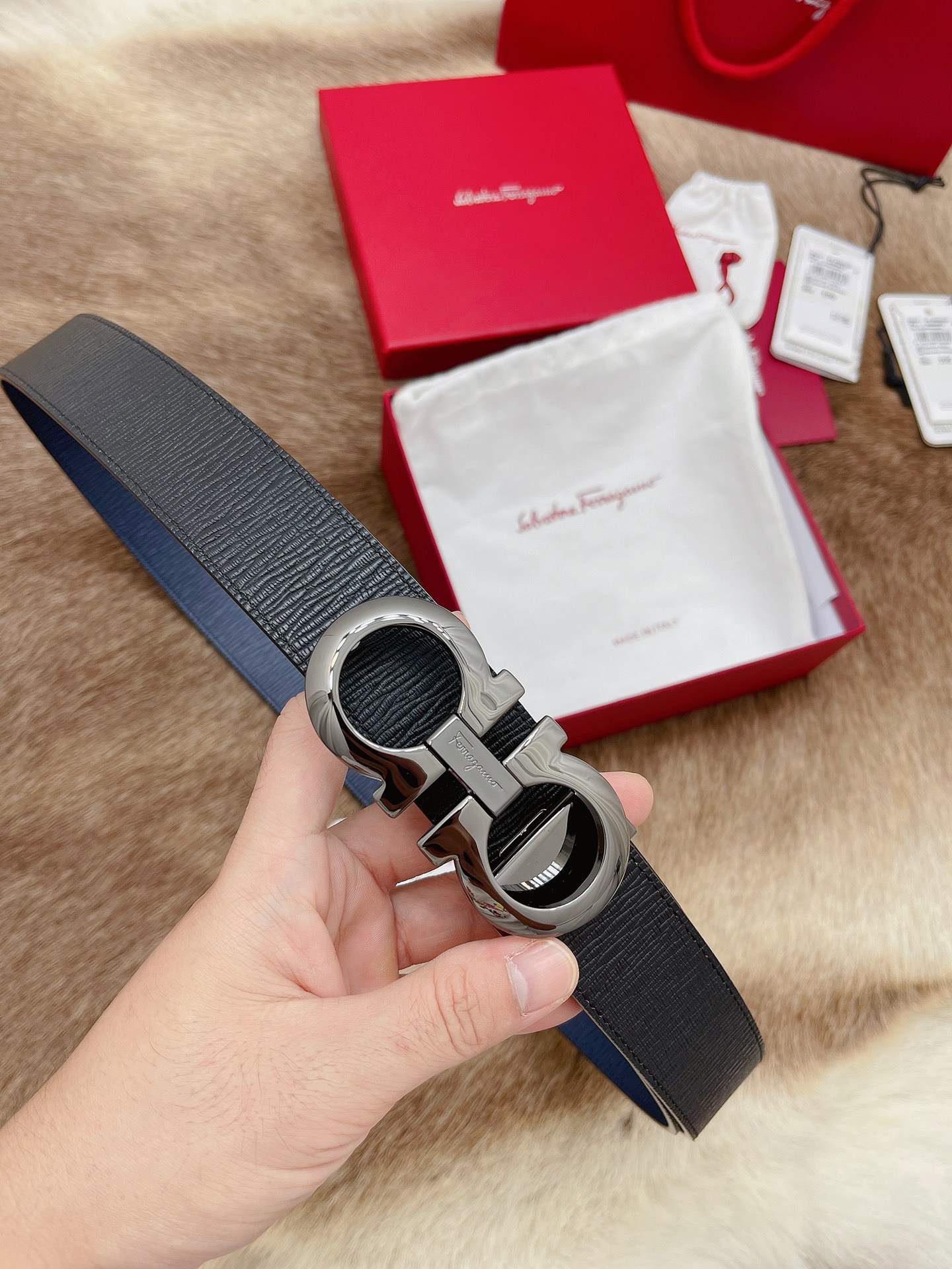 Salvatore Ferragamo Male Leather Belt M