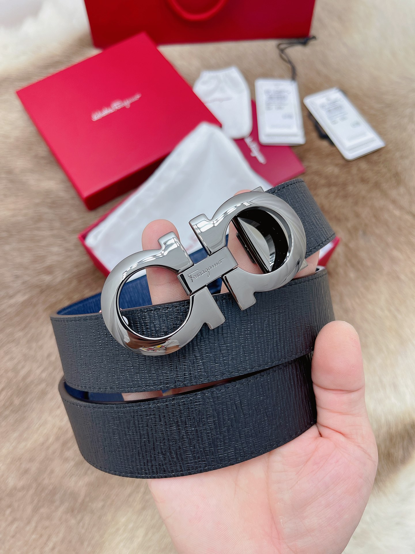 Salvatore Ferragamo Male Leather Belt M