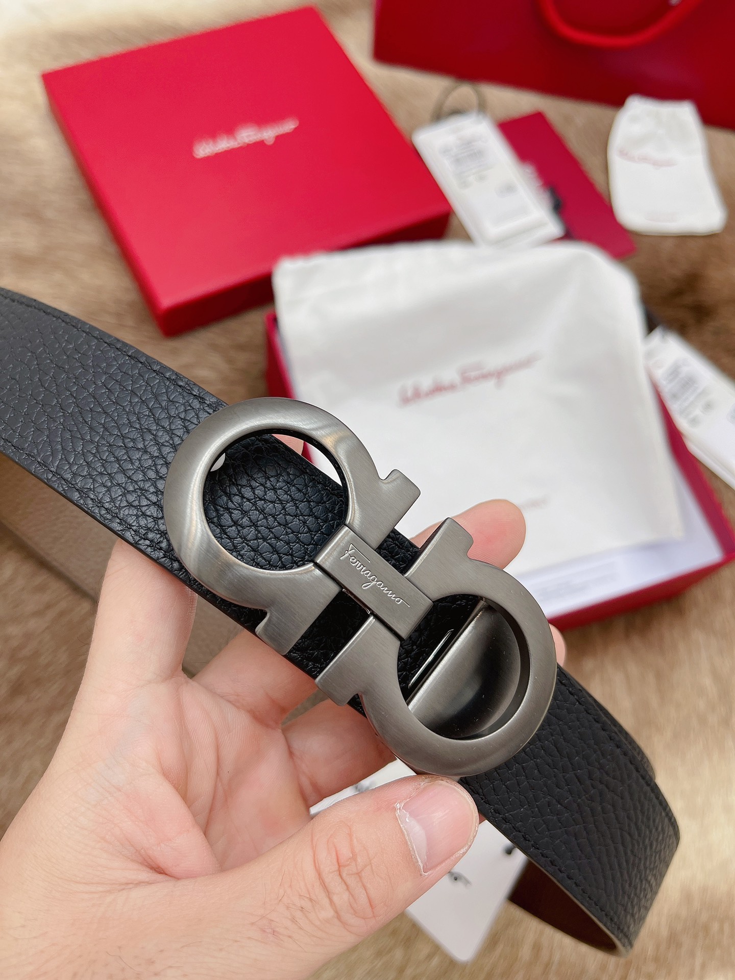 Salvatore Ferragamo Male Leather Belt M