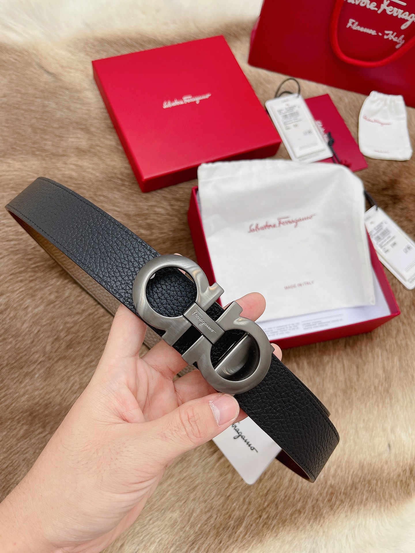 Salvatore Ferragamo Male Leather Belt M