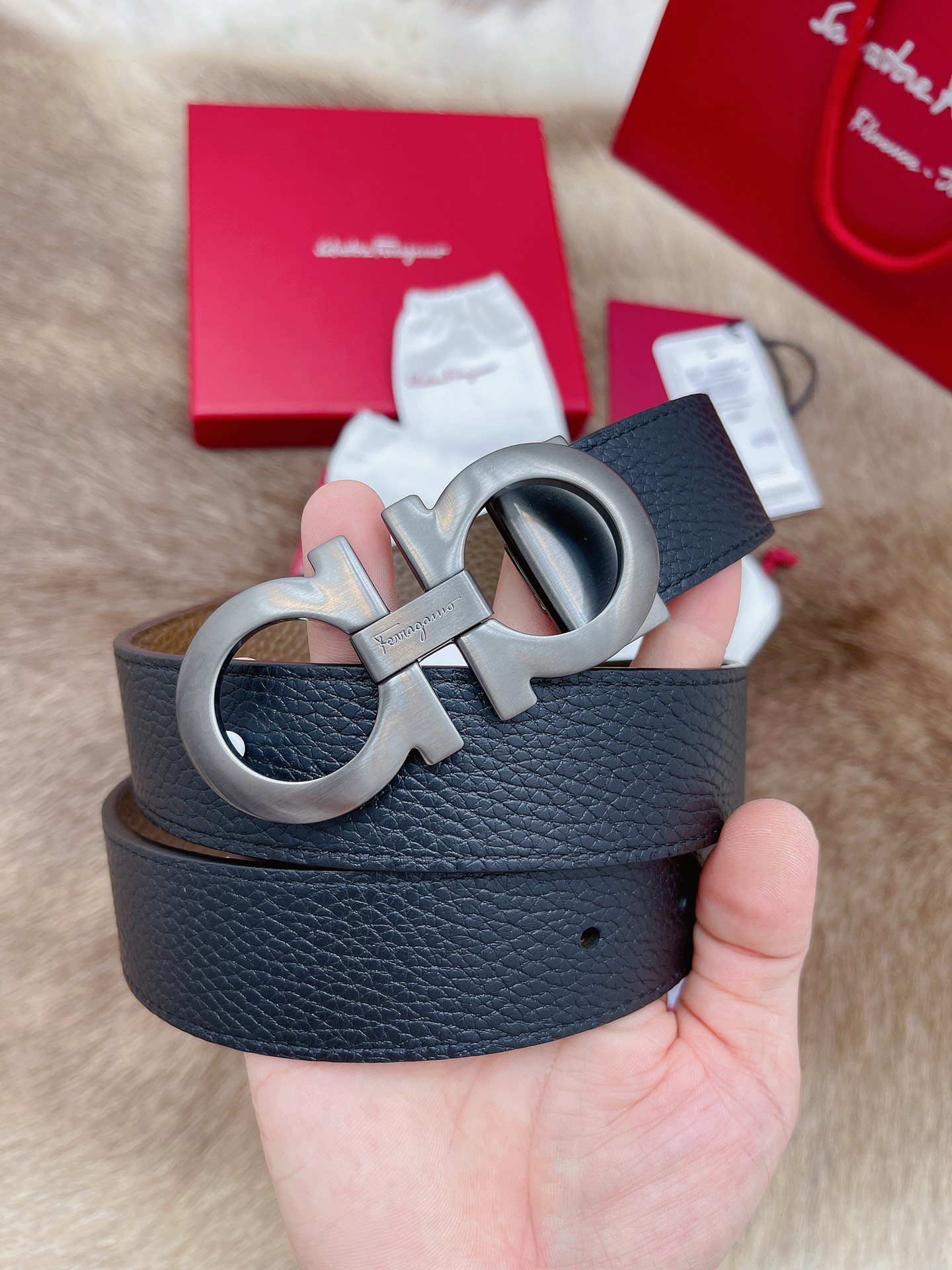 Salvatore Ferragamo Male Leather Belt M