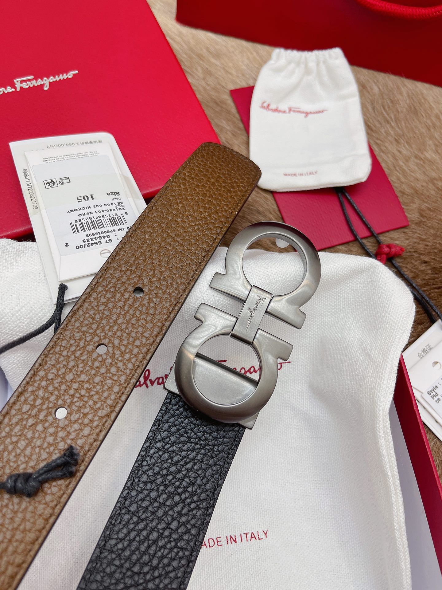 Salvatore Ferragamo Male Leather Belt M