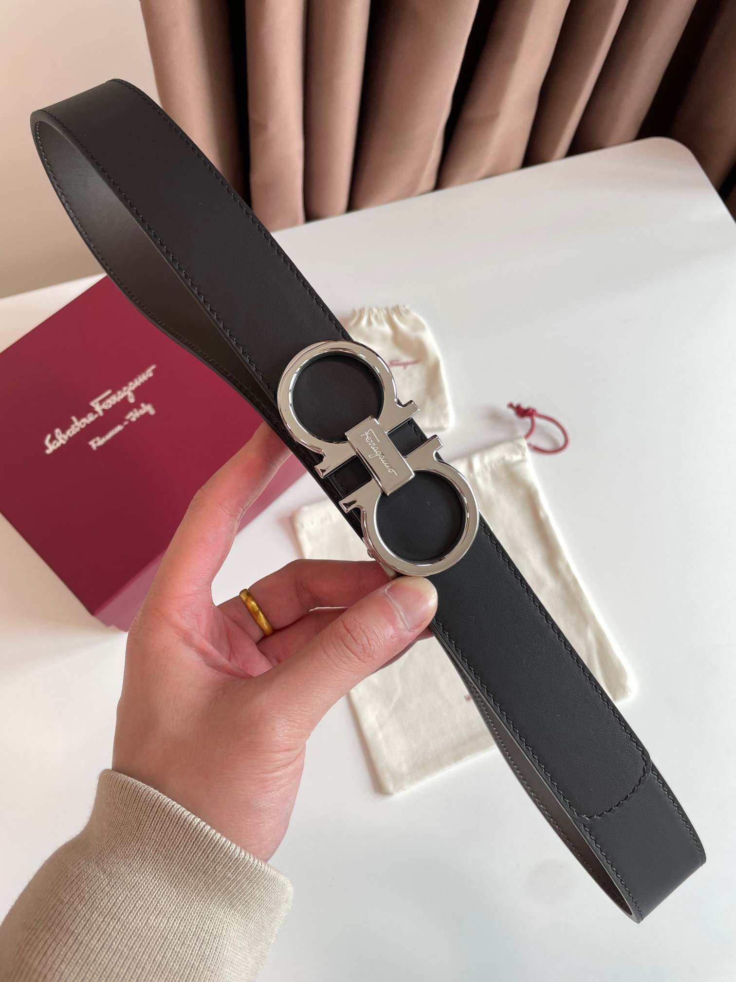 Salvatore Ferragamo Male Leather Belt M