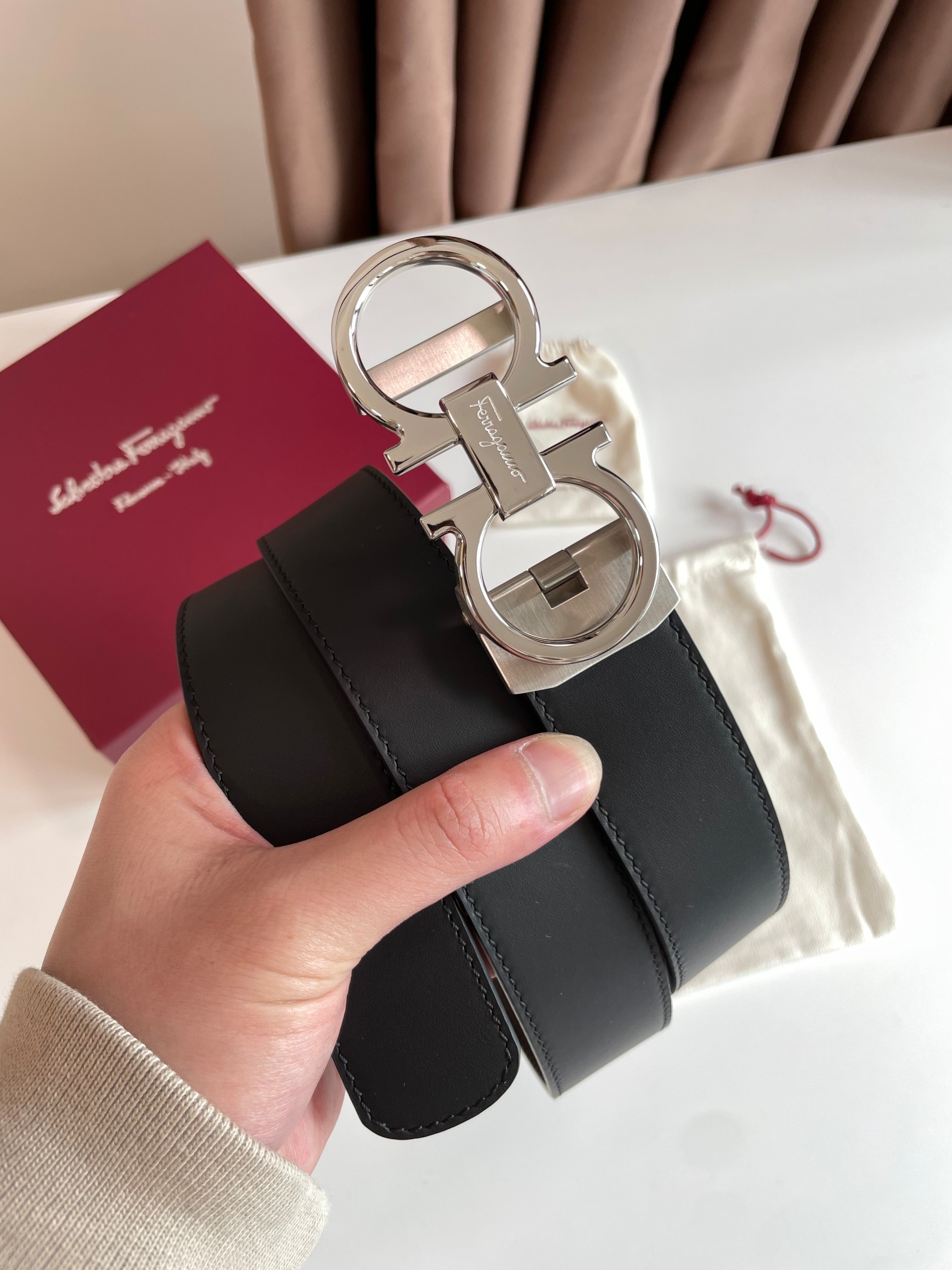 Salvatore Ferragamo Male Leather Belt M