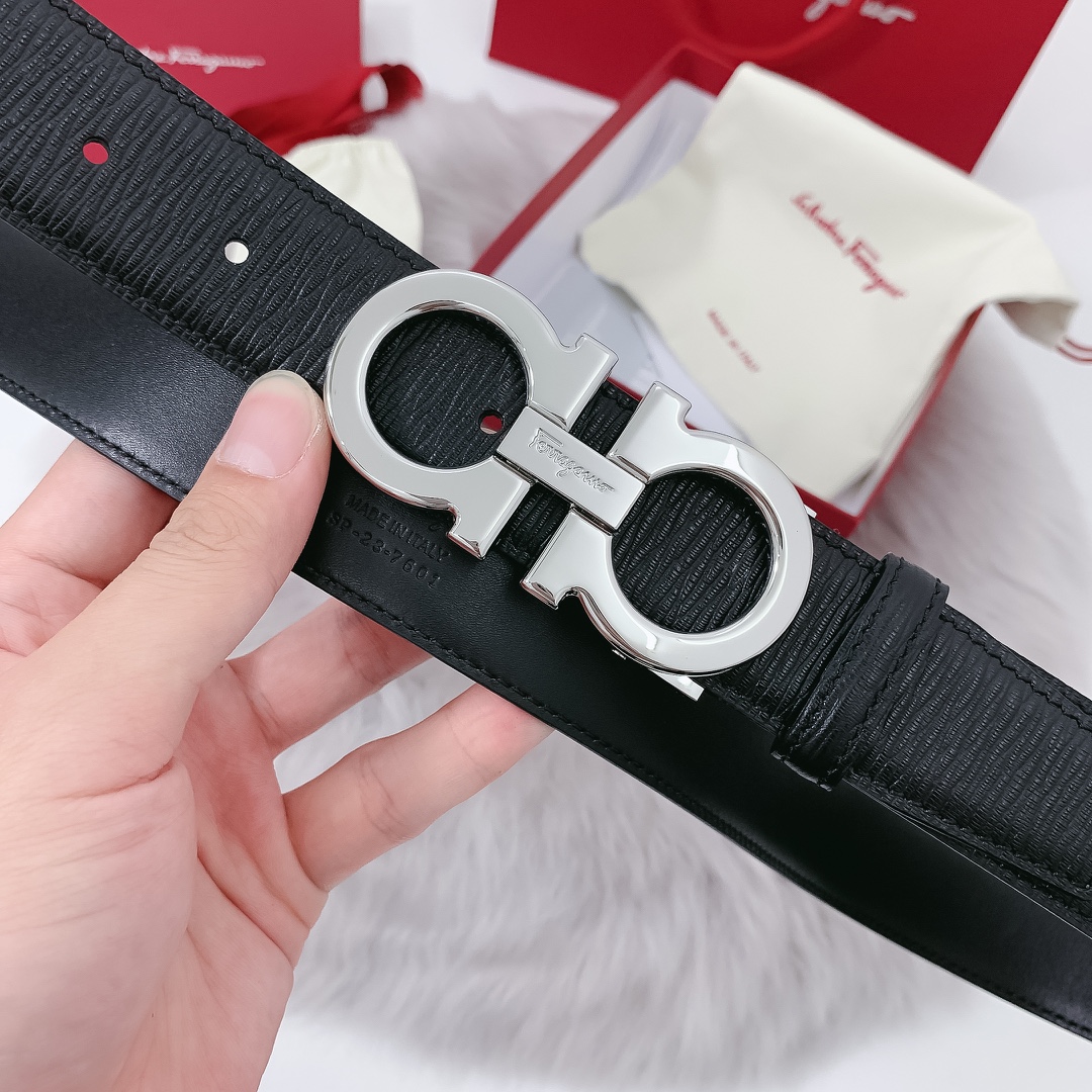 Salvatore Ferragamo Male Leather Belt 35mm-m