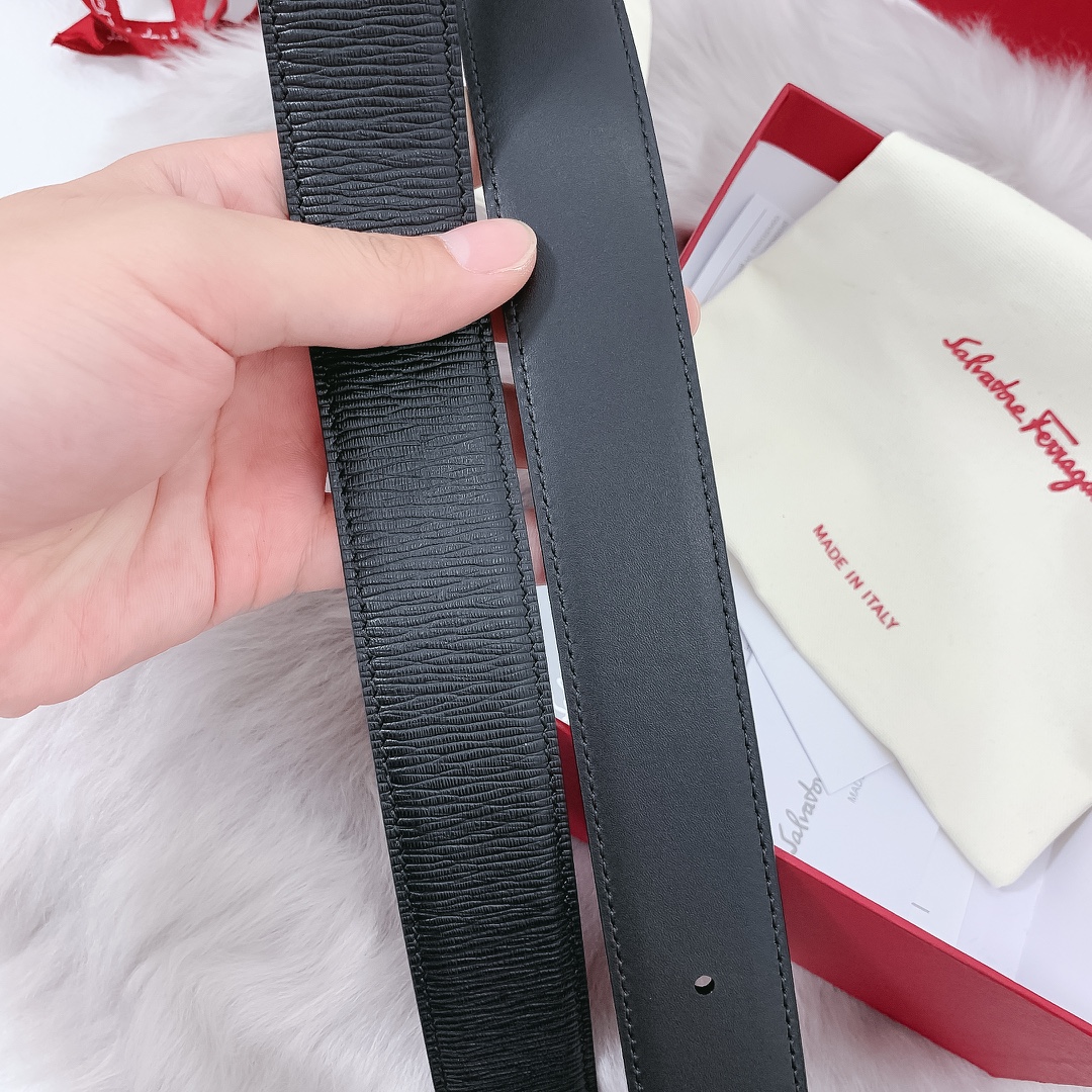 Salvatore Ferragamo Male Leather Belt 35mm-m