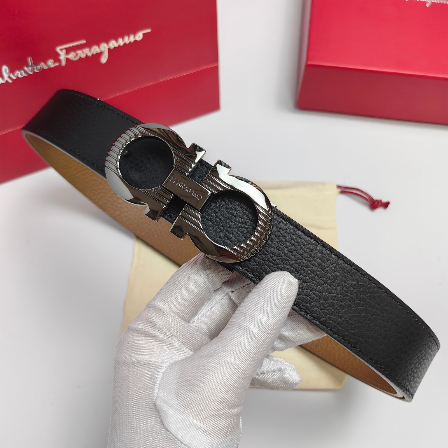 Salvatore Ferragamo Male Leather Belt Cow Leather M