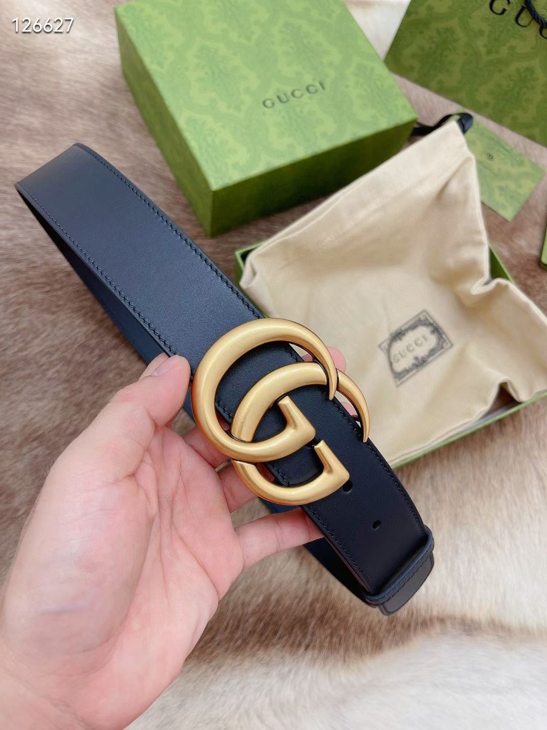 Gucci Basic Belt Cow Leather M