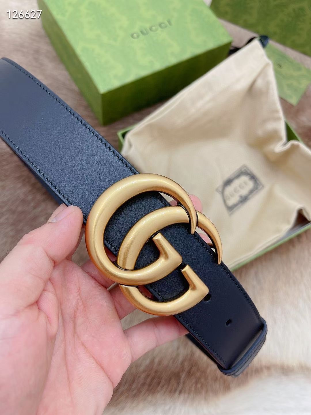 Gucci Basic Belt Cow Leather M
