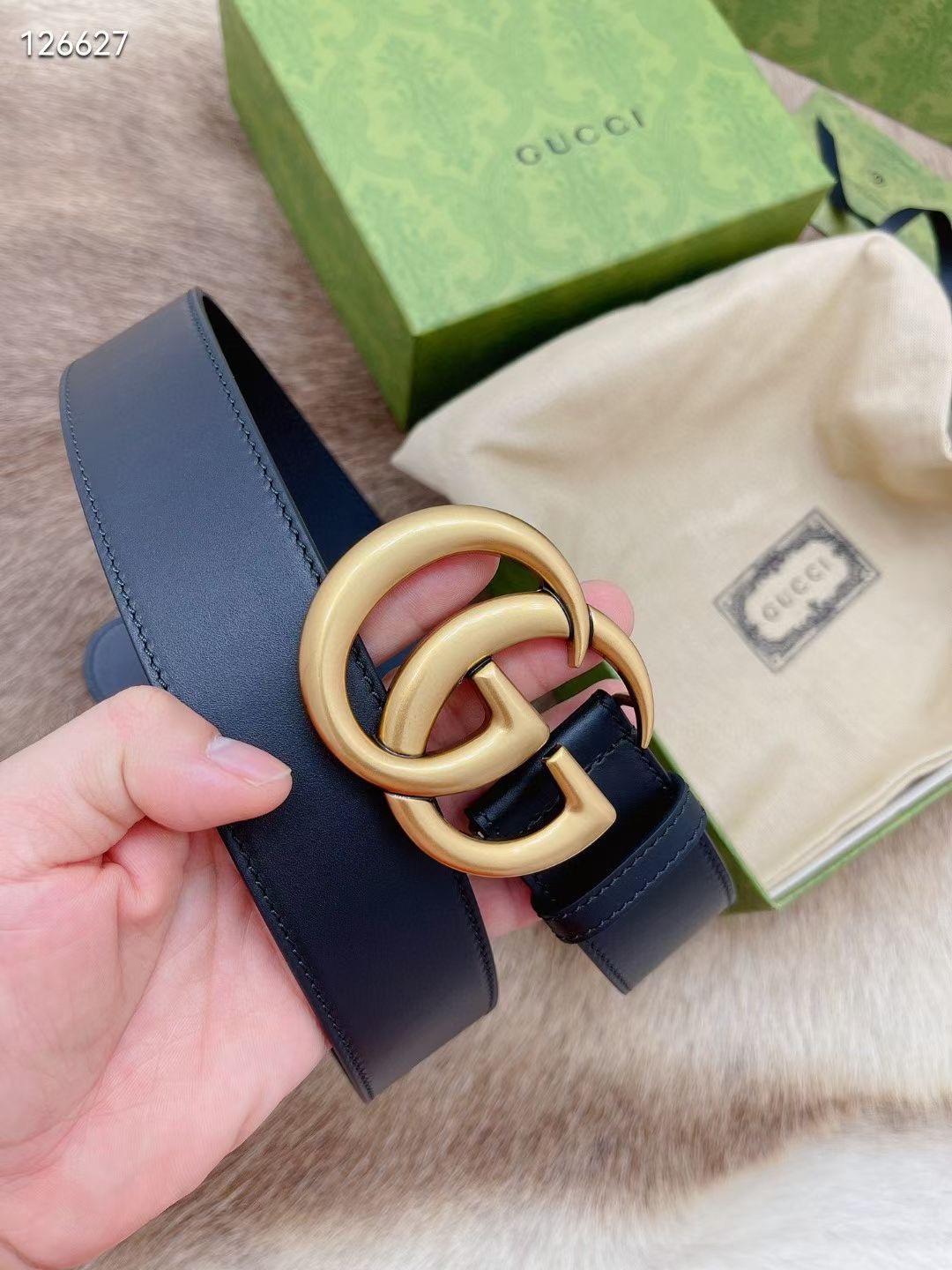 Gucci Basic Belt Cow Leather M