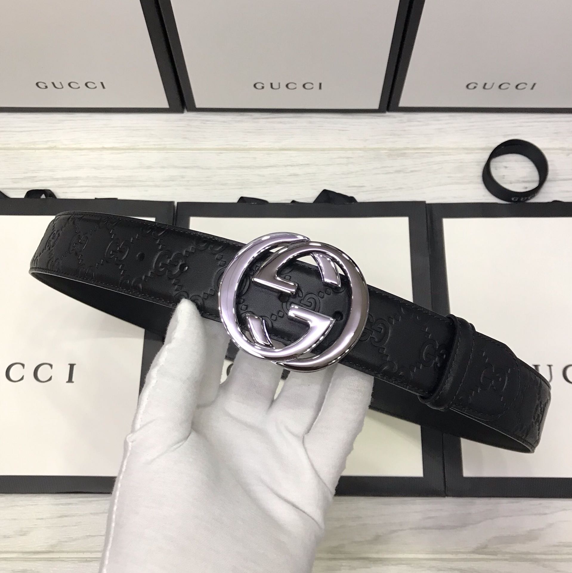Gucci Basic Belt Black M-l