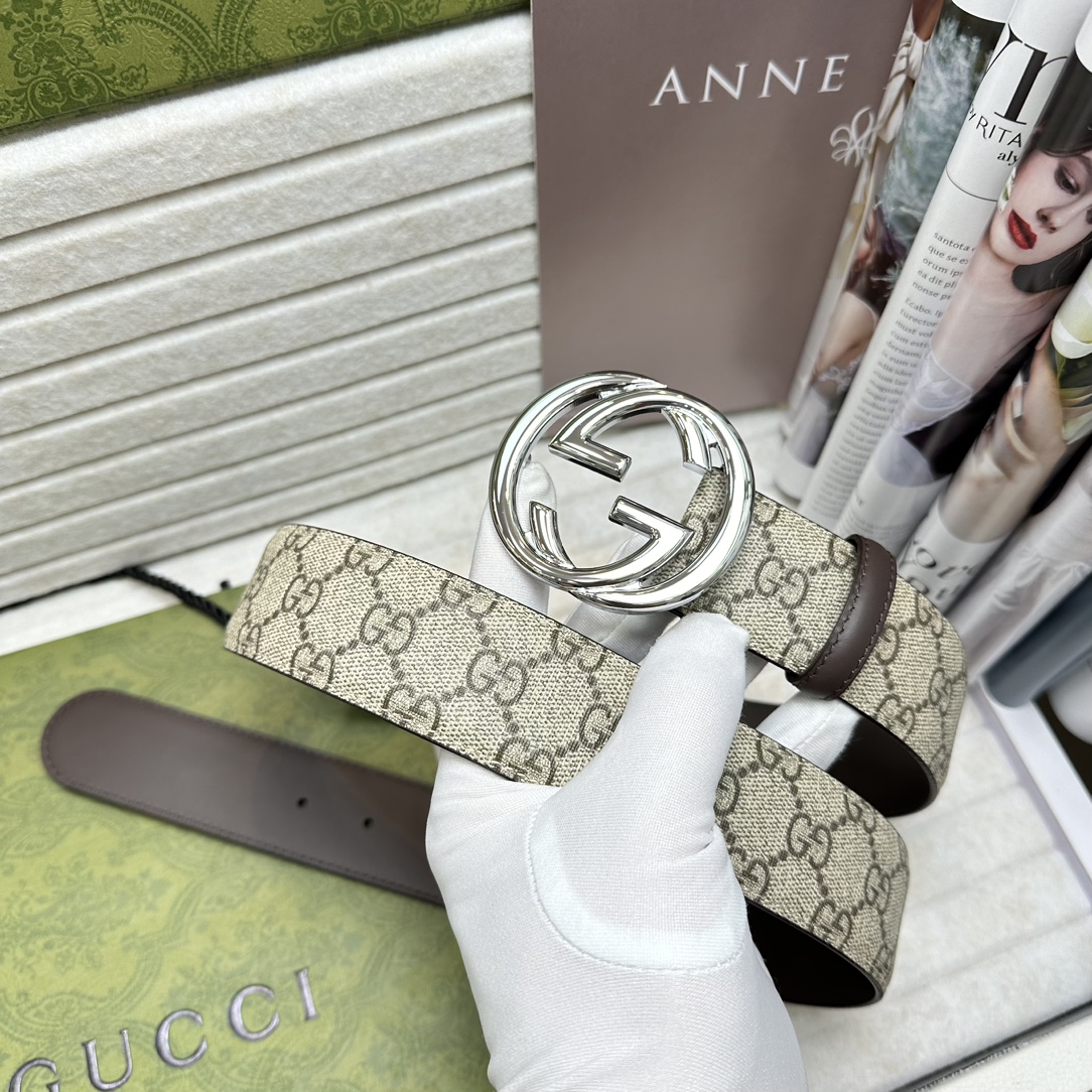 Gucci Basic Belt Beige Waterproof M