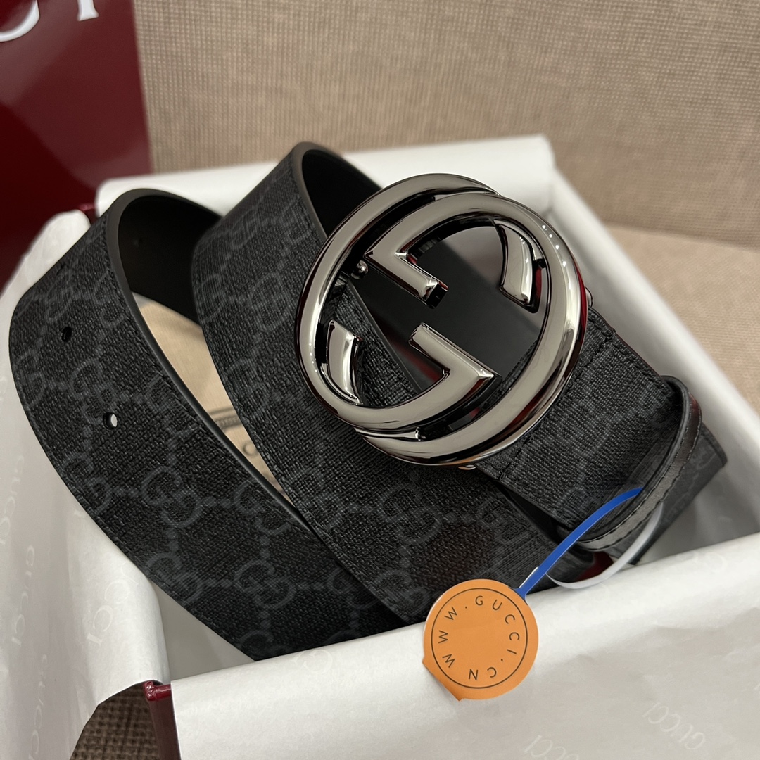 Gucci Basic Belt Canvas Black S-m