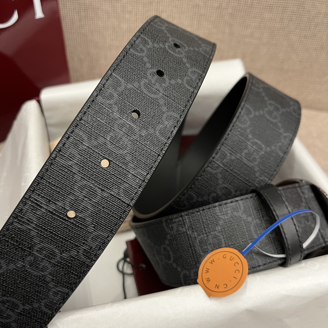 Gucci Basic Belt Canvas Black S-m
