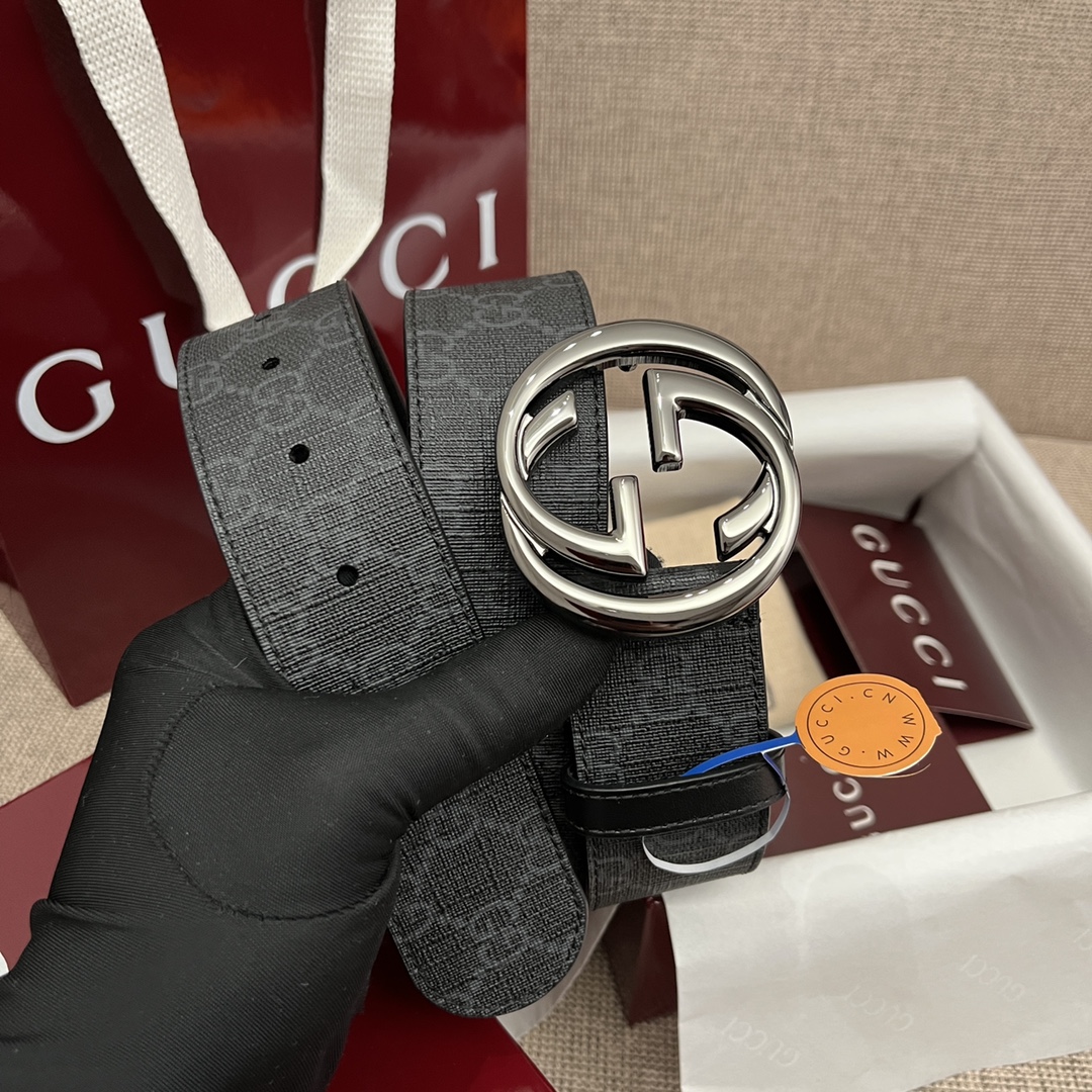 Gucci Basic Belt Canvas Black S-m