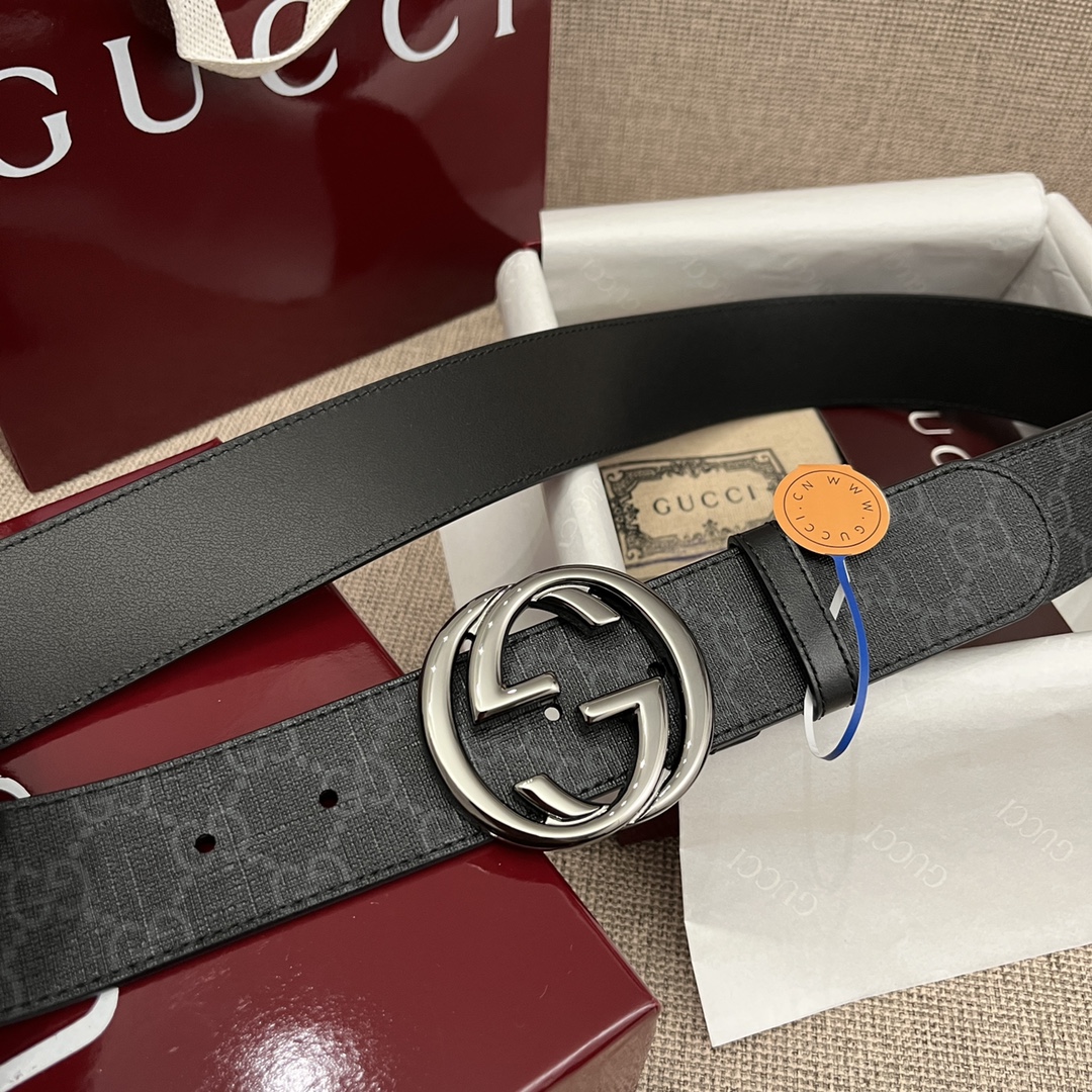 Gucci Basic Belt Canvas Black S-m