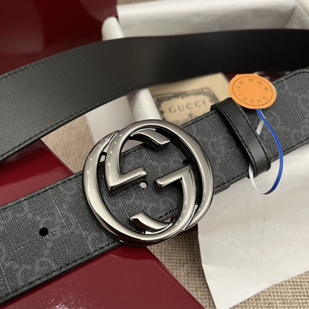 Gucci Basic Belt Canvas Black S-m