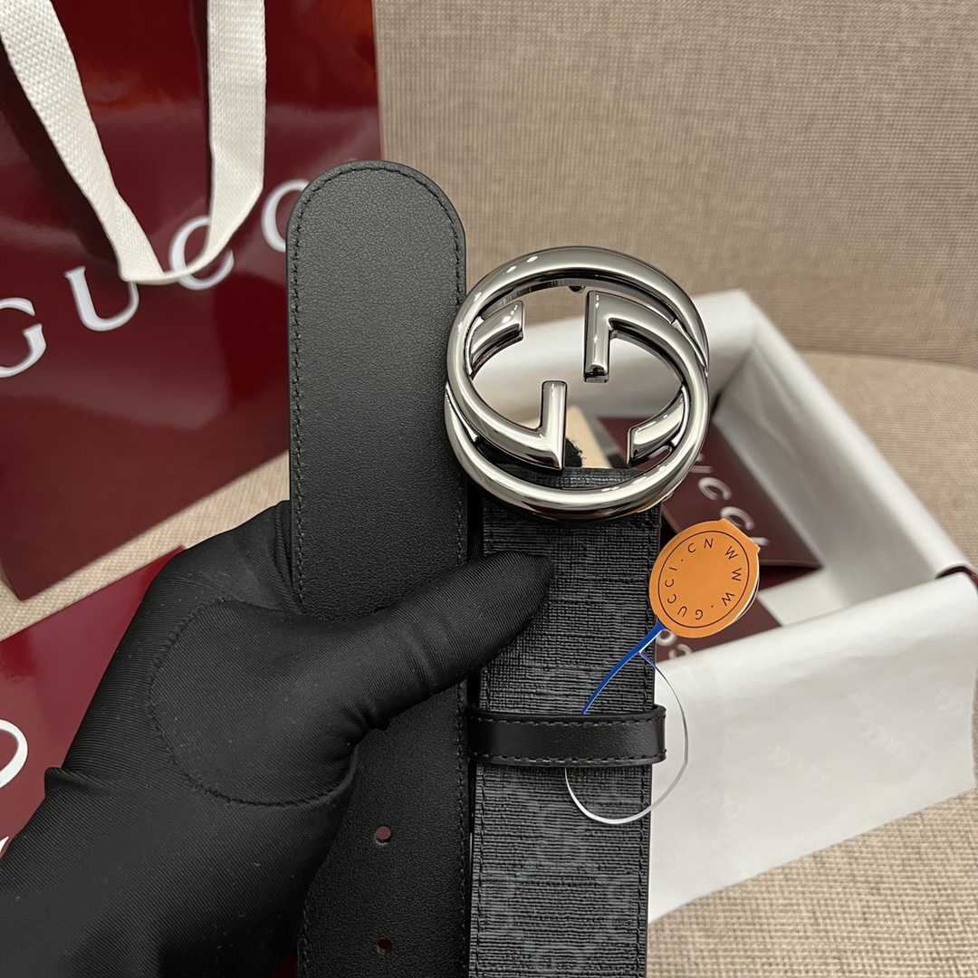 Gucci Basic Belt Canvas Black S-m