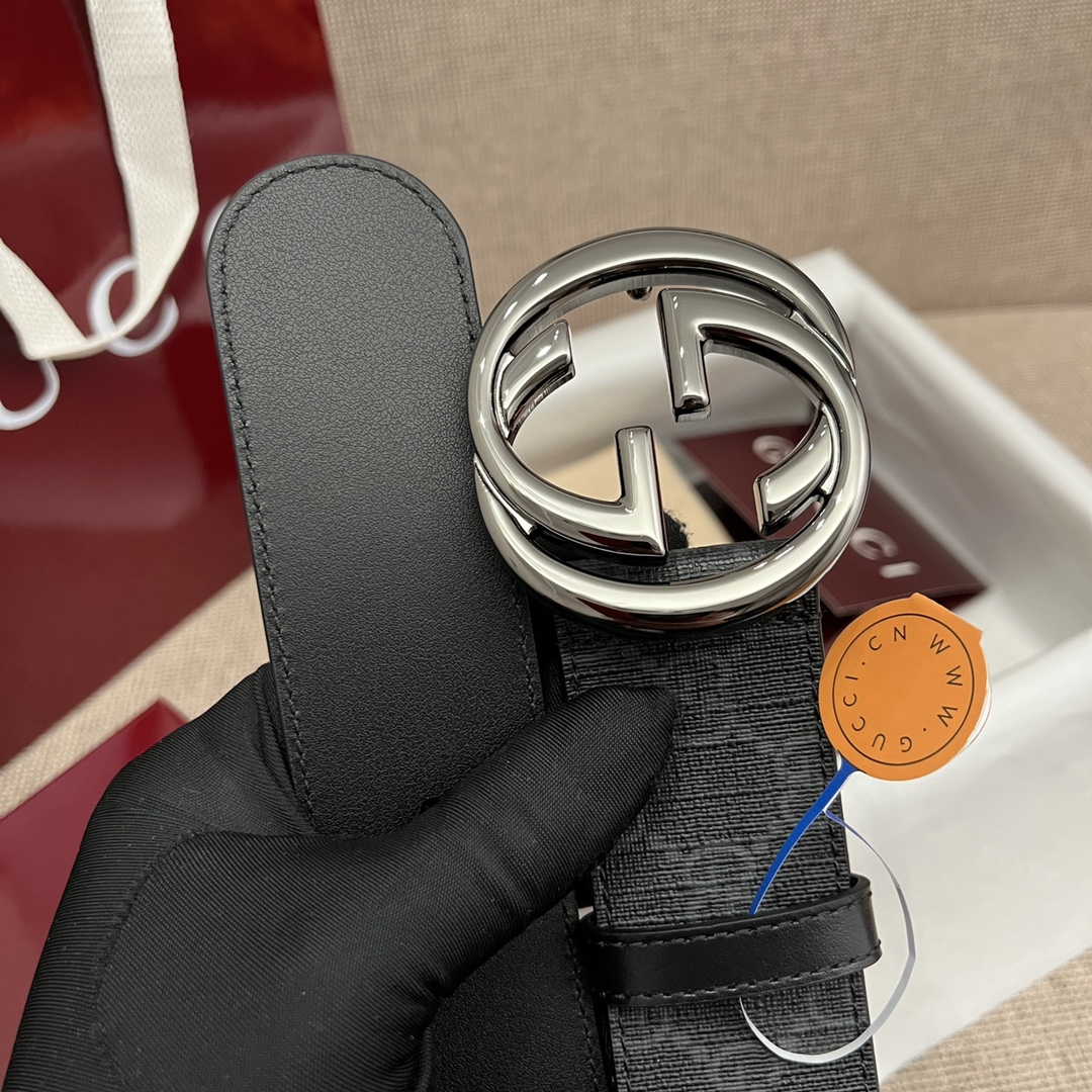 Gucci Basic Belt Canvas Black S-m