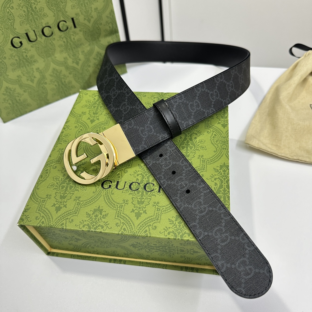 Gucci Basic Belt Cow Leather S-m