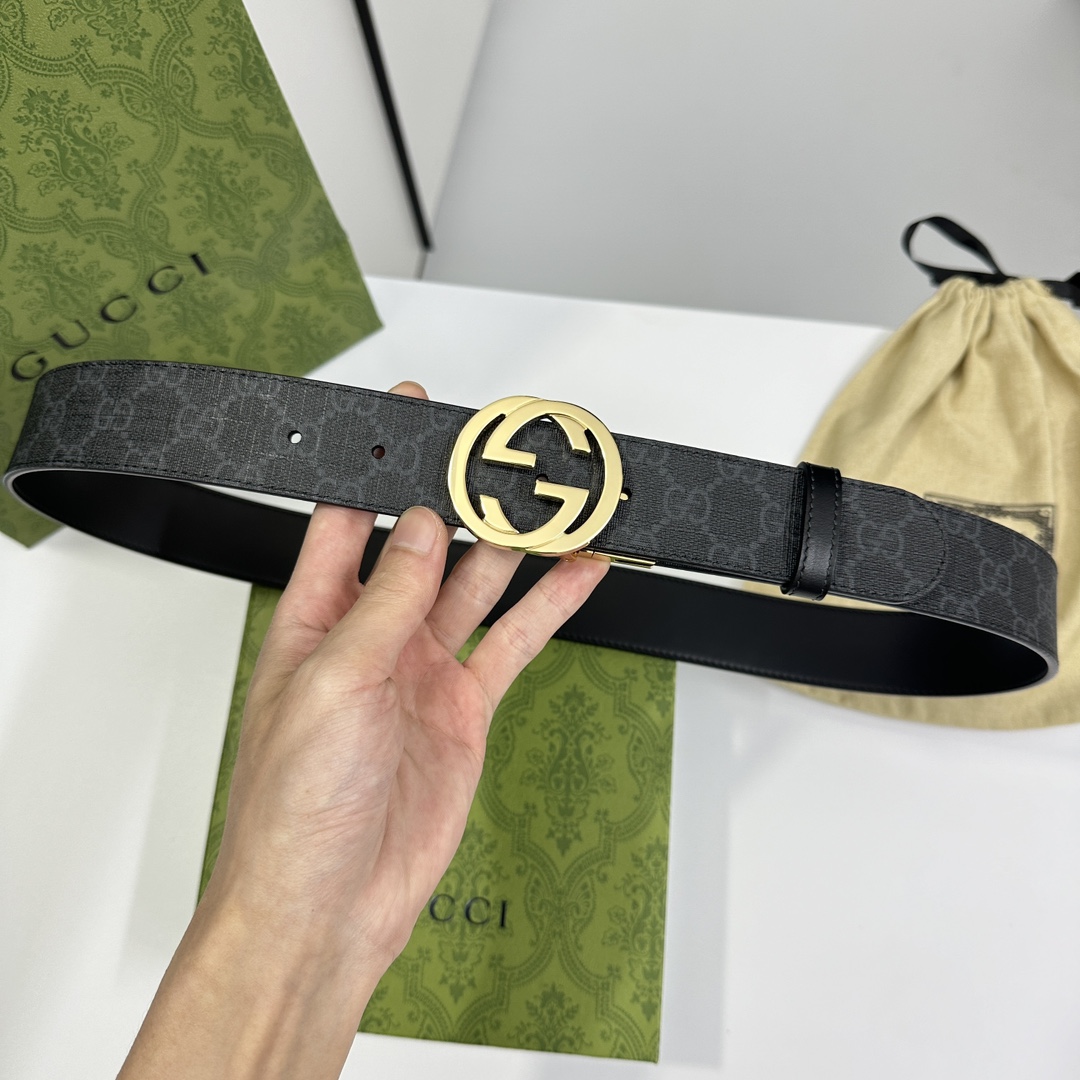 Gucci Basic Belt Cow Leather S-m