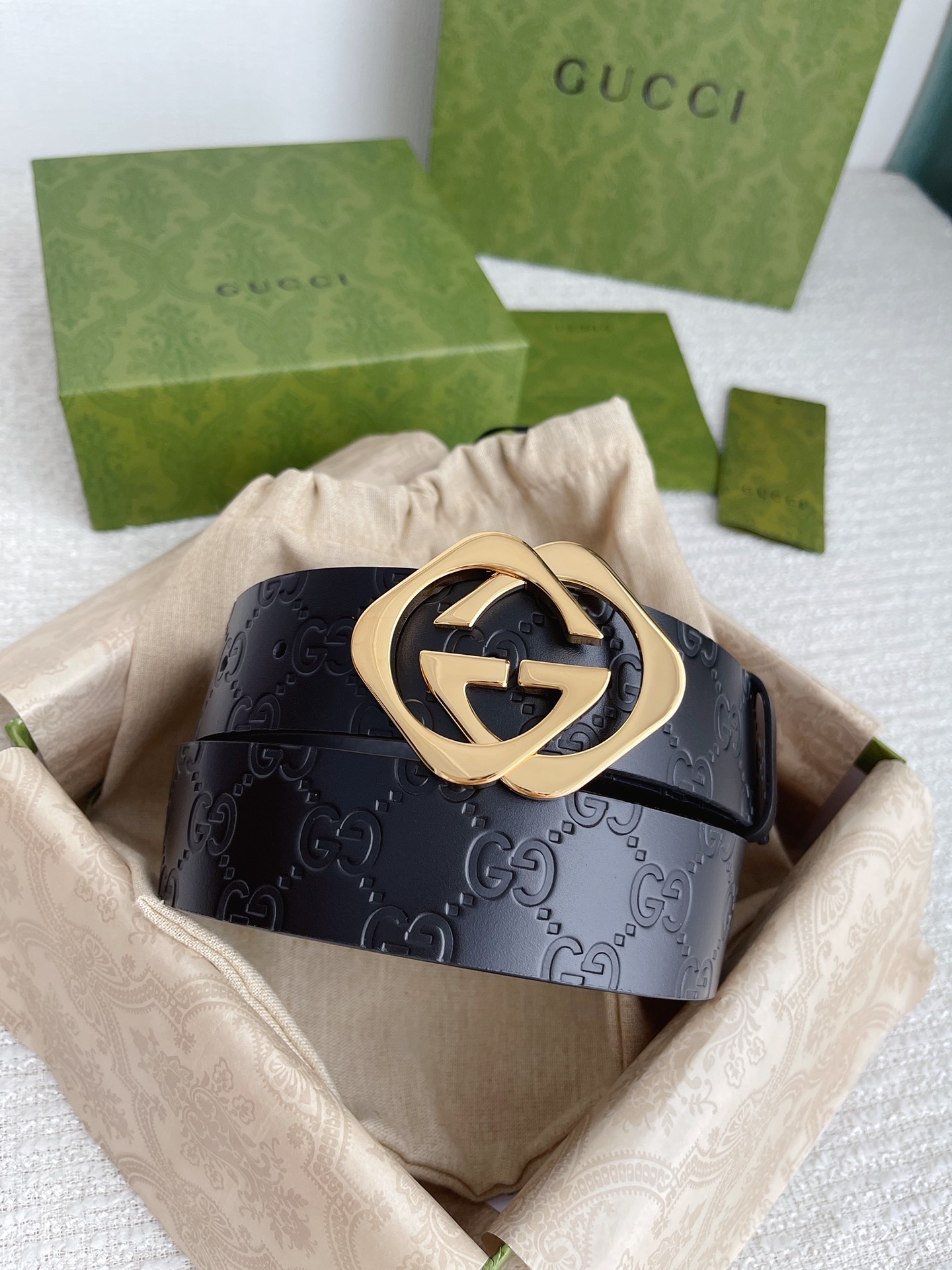 Gucci Male Leather Belt 38mm