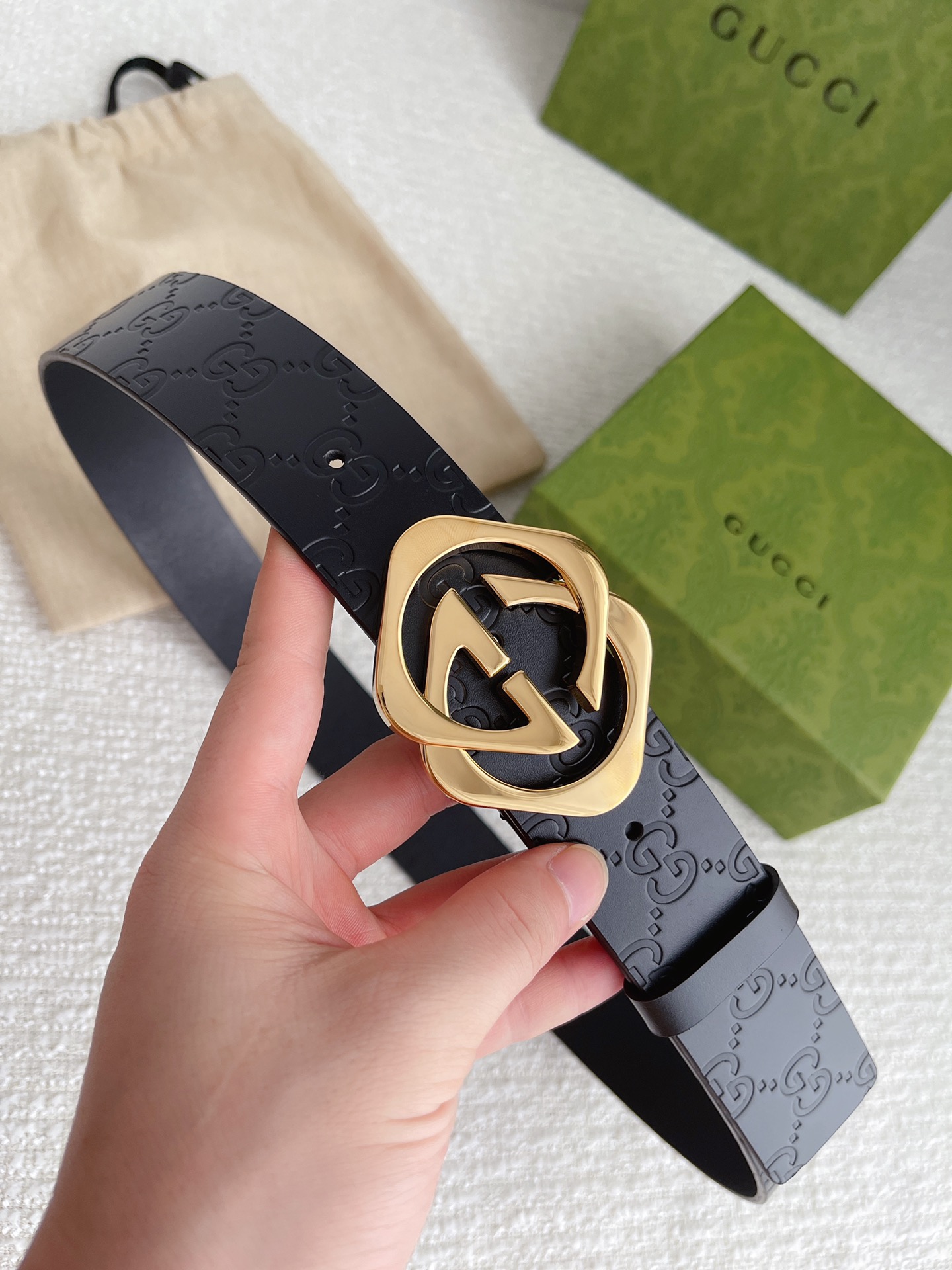 Gucci Male Leather Belt 38mm