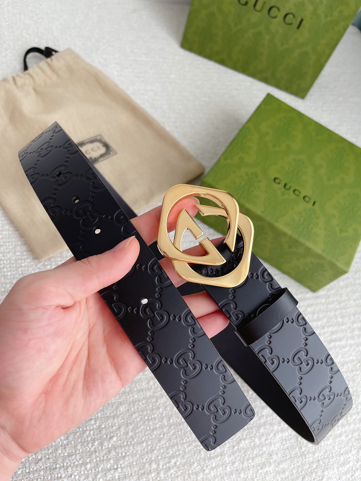 Gucci Male Leather Belt 38mm