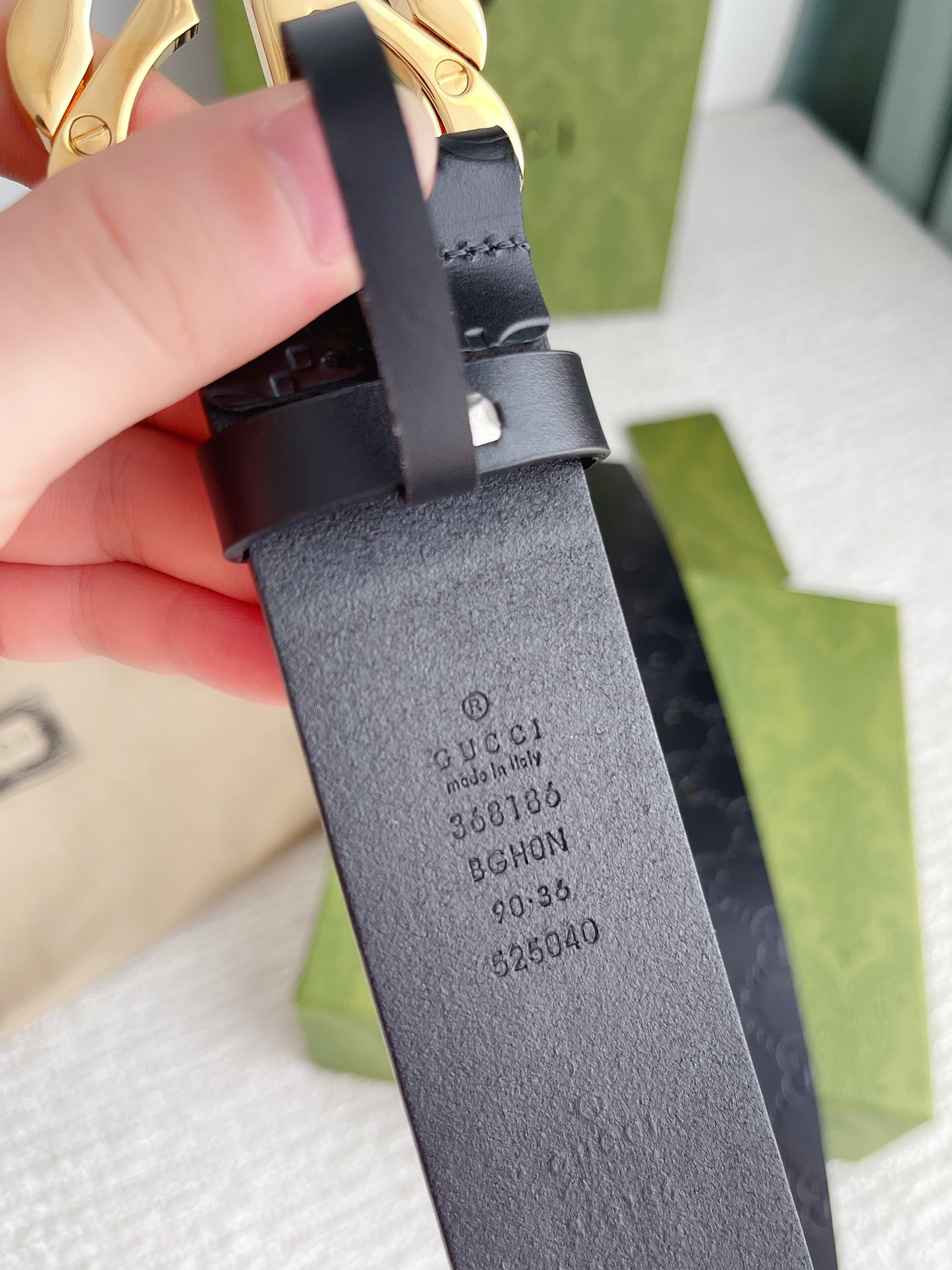 Gucci Male Leather Belt 38mm