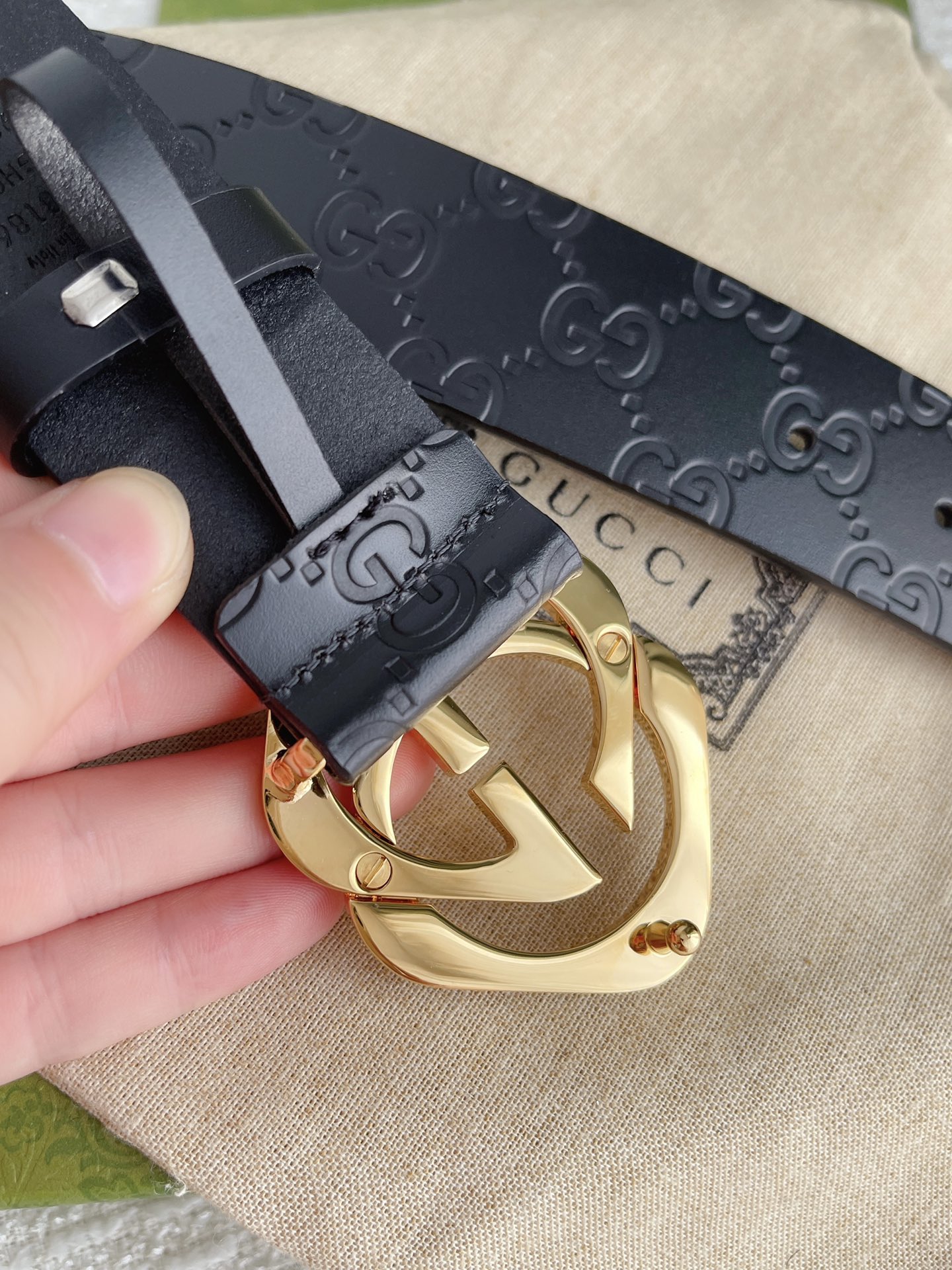 Gucci Male Leather Belt 38mm
