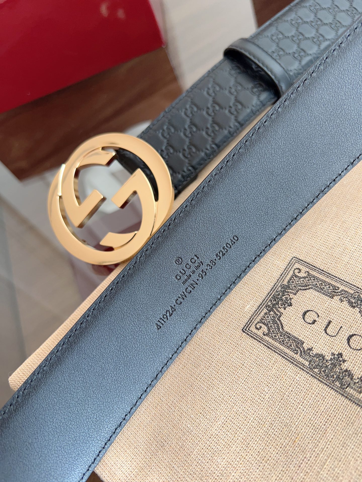 Gucci Basic Belt Cow Leather M-l
