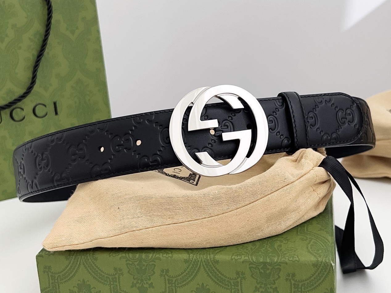 Gucci Basic Belt Cow Leather S-m