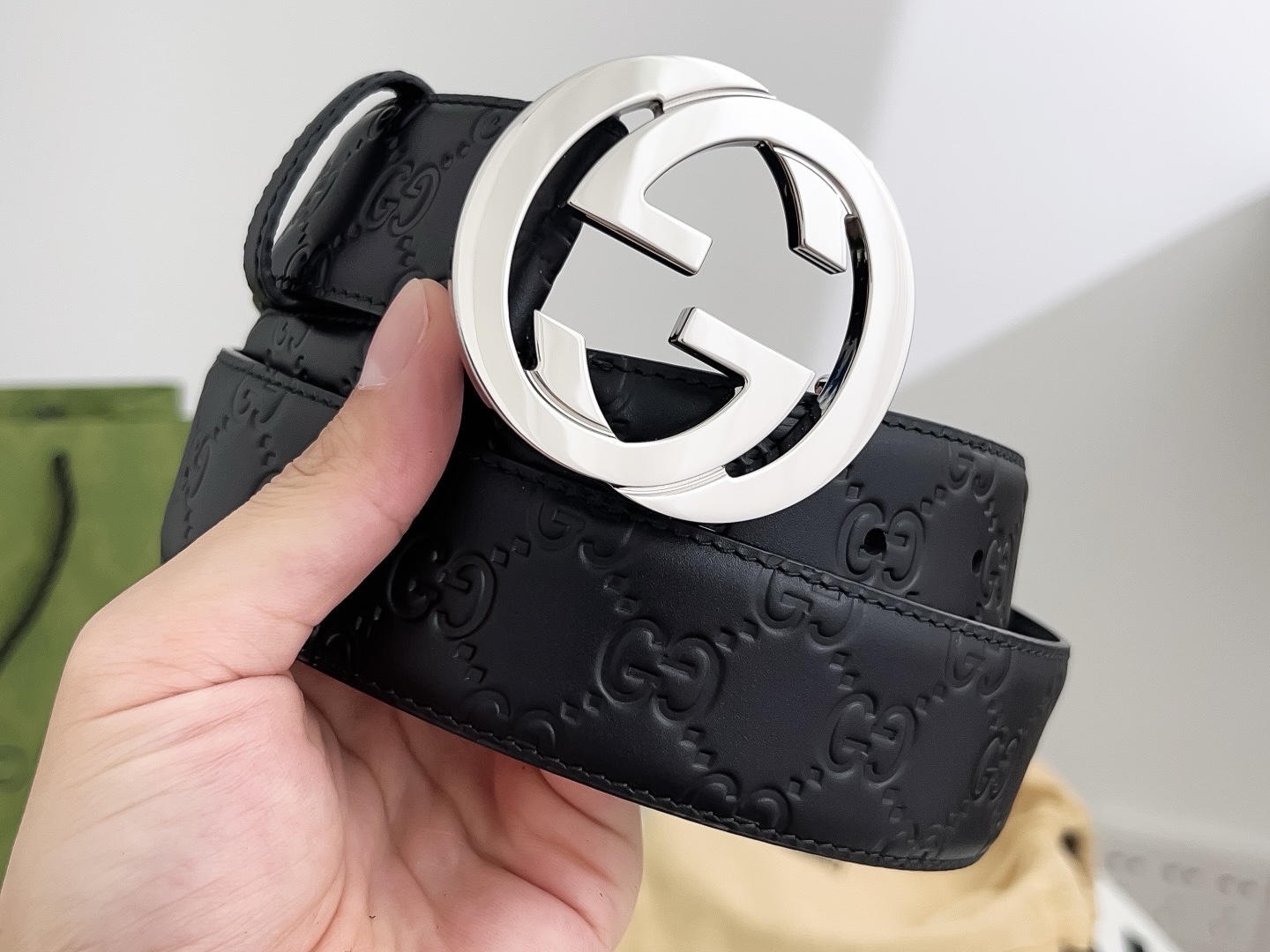 Gucci Basic Belt Cow Leather S-m