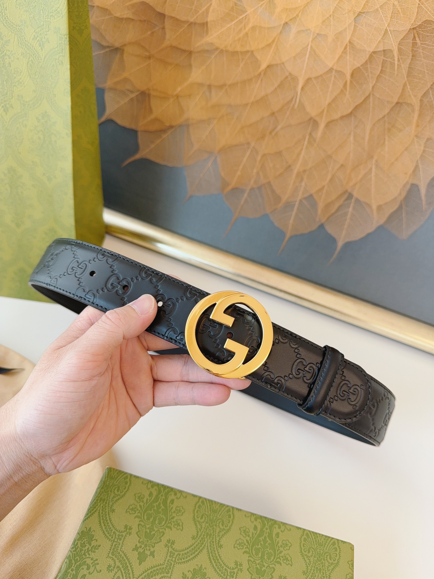 Gucci Basic Belt Cow Leather S-m