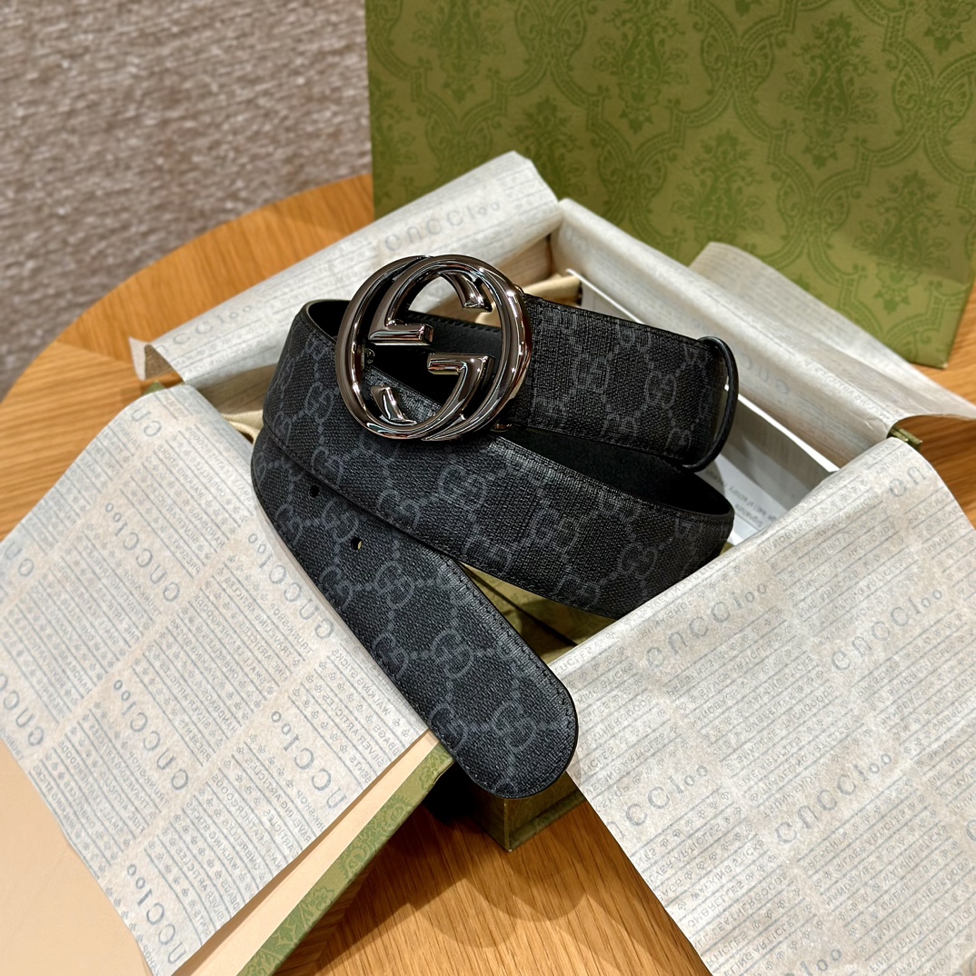 Gucci Male Basic Belt Canvas Black S-m