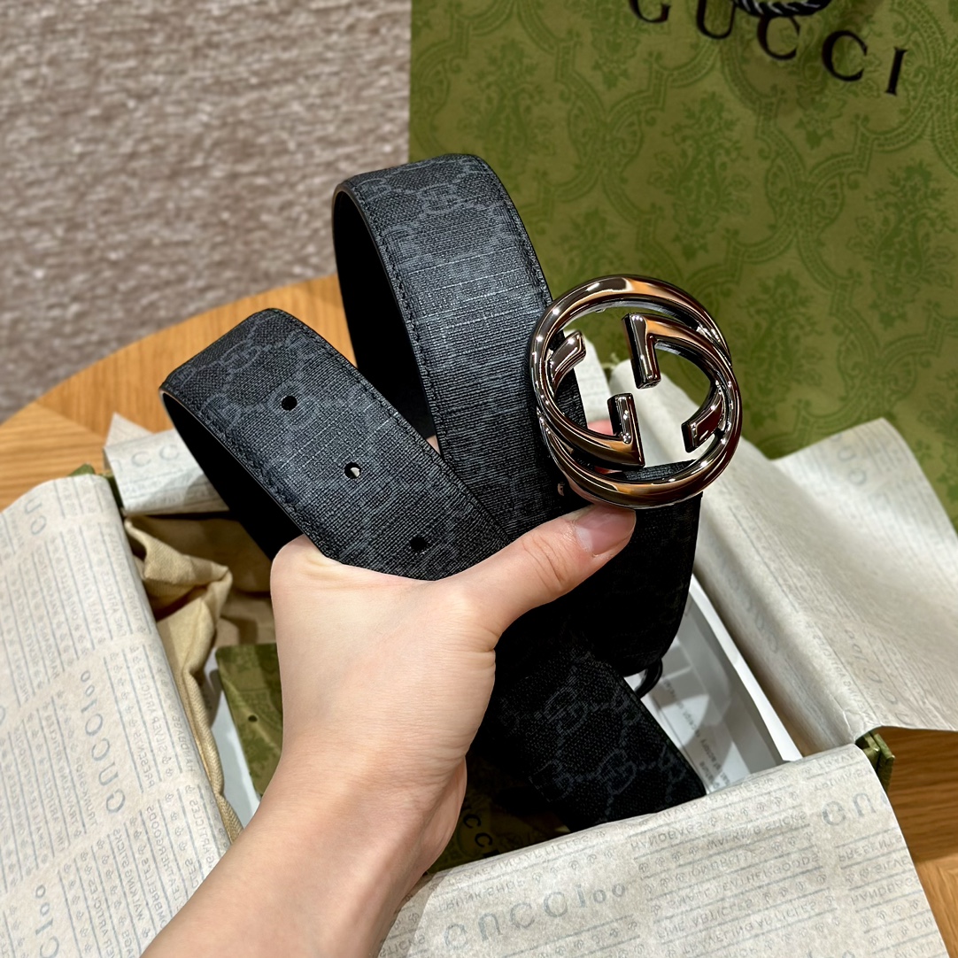 Gucci Male Basic Belt Canvas Black S-m