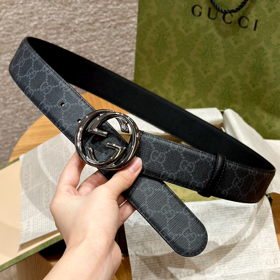 Gucci Male Basic Belt Canvas Black S-m