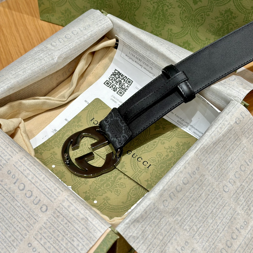 Gucci Male Basic Belt Canvas Black S-m