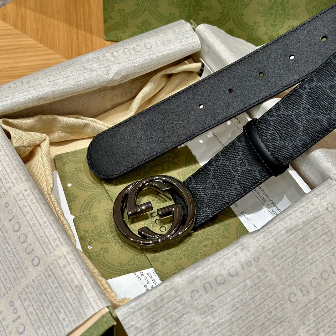 Gucci Male Basic Belt Canvas Black S-m