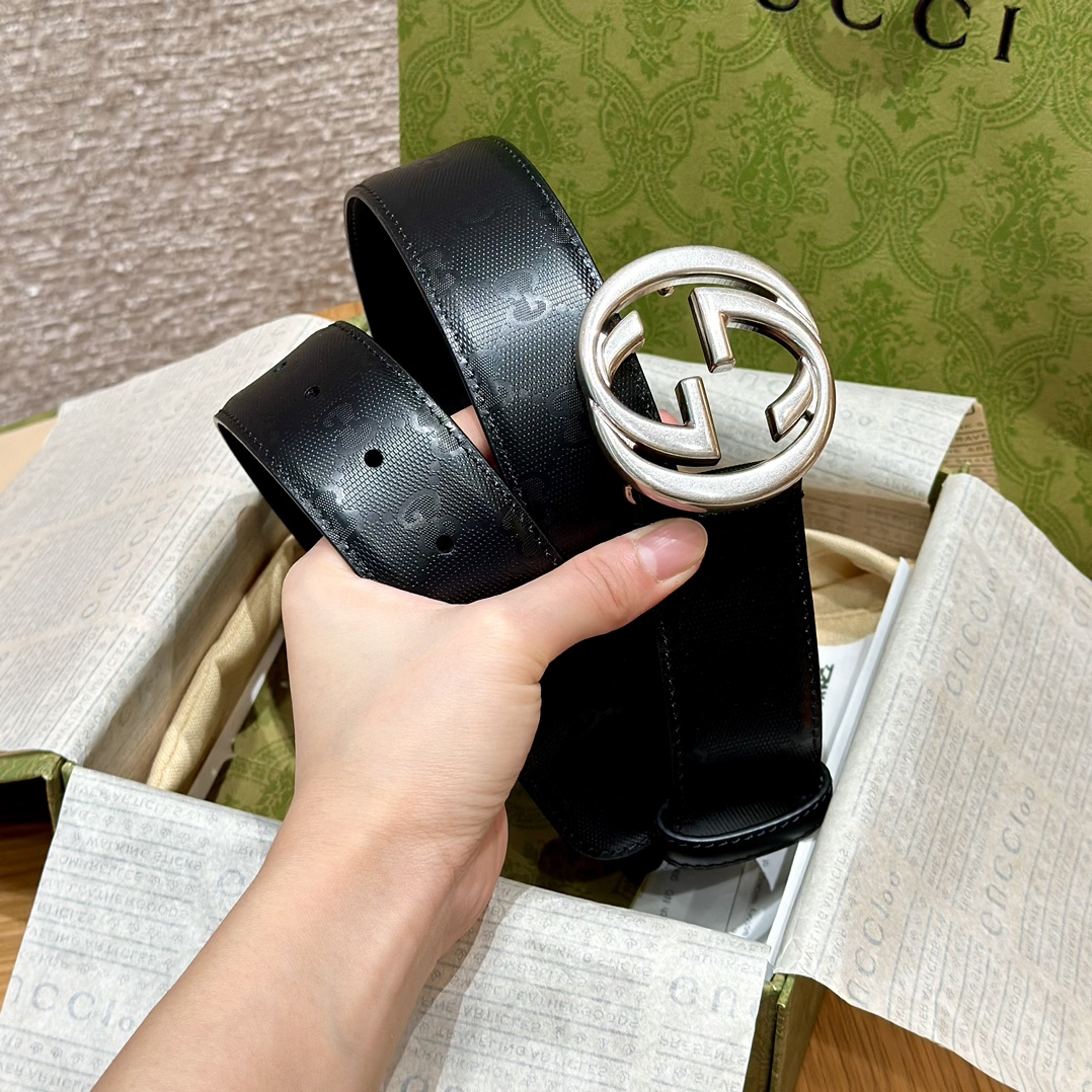 Gucci Male Basic Belt Canvas Black S-m