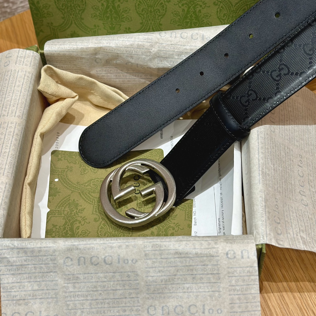 Gucci Male Basic Belt Canvas Black S-m