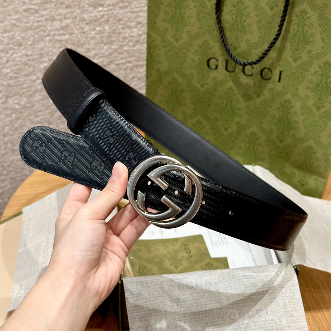 Gucci Male Basic Belt Canvas Black S-m