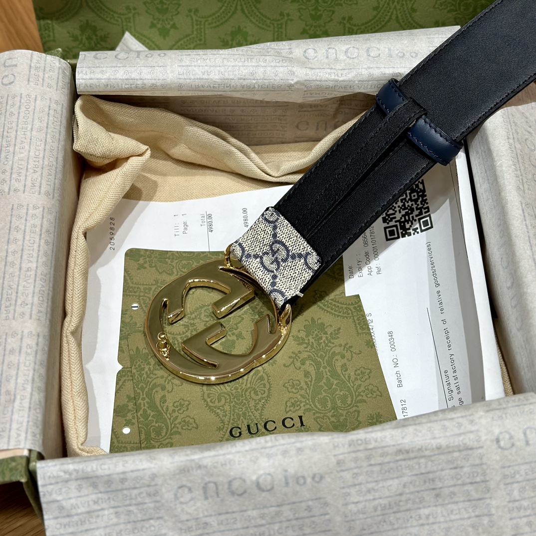 Gucci Male Basic Belt Canvas Black S-m