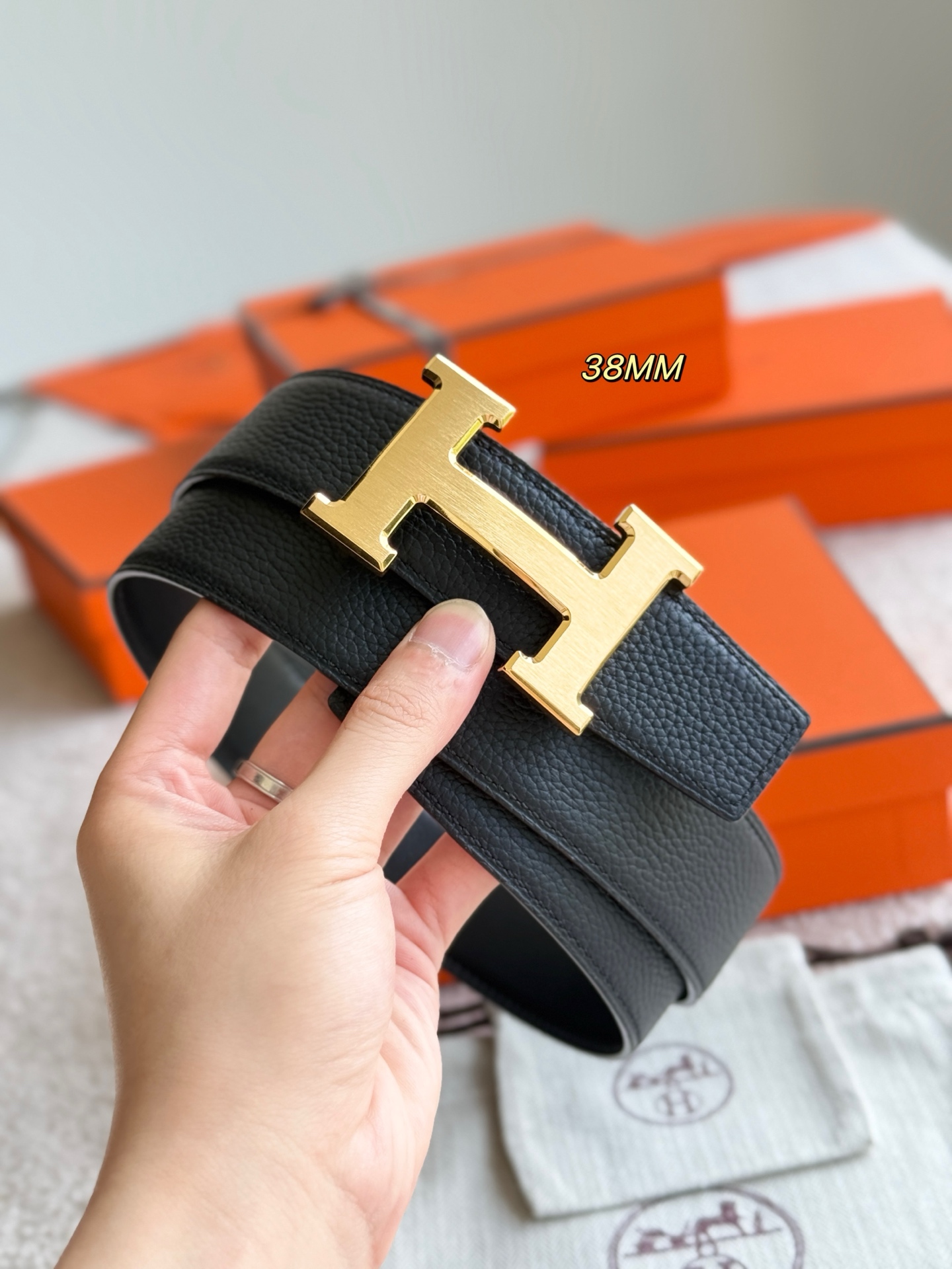 Hermès Male Basic Belt 38mm