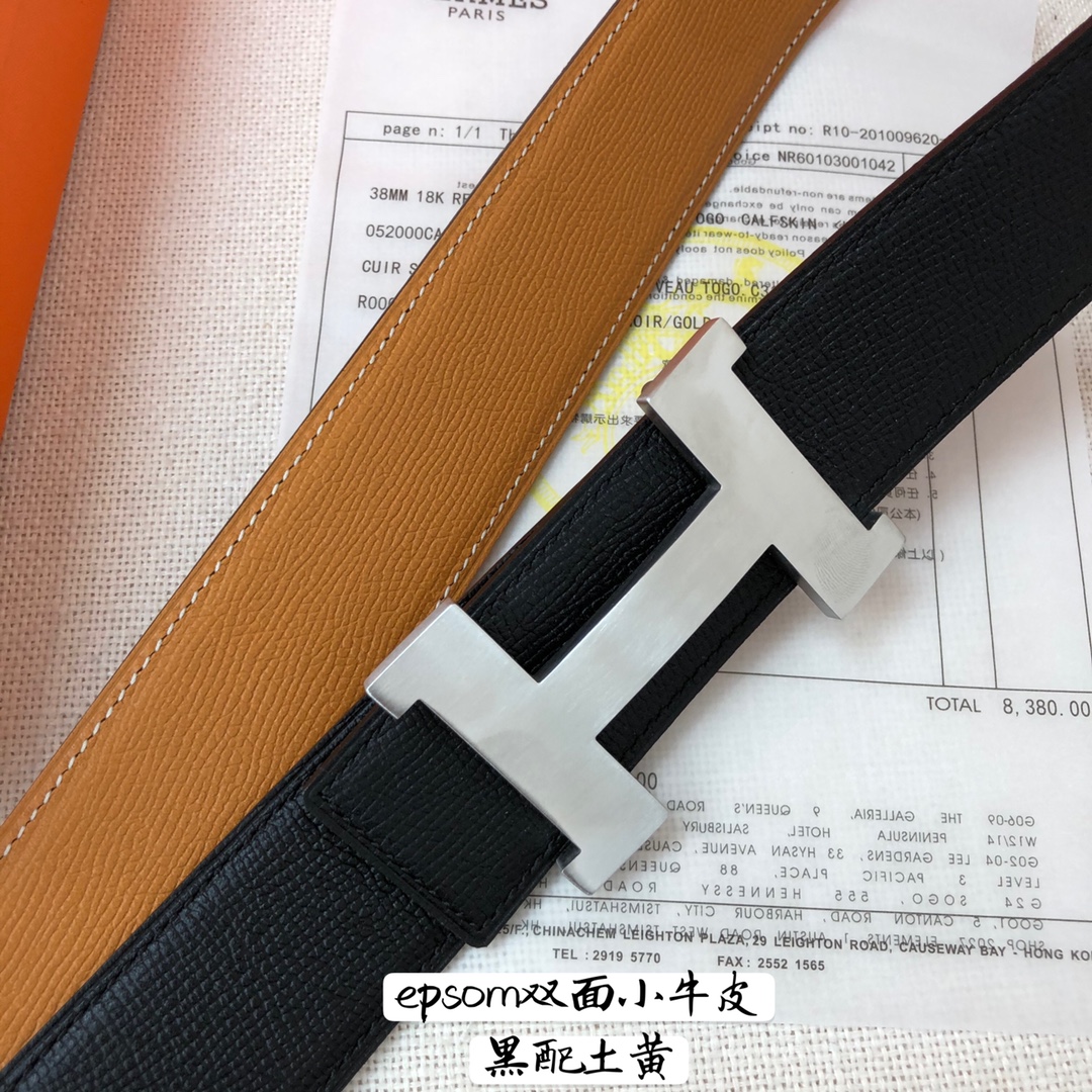 Hermès Male Basic Belt Cow Leather 38mm-s-m