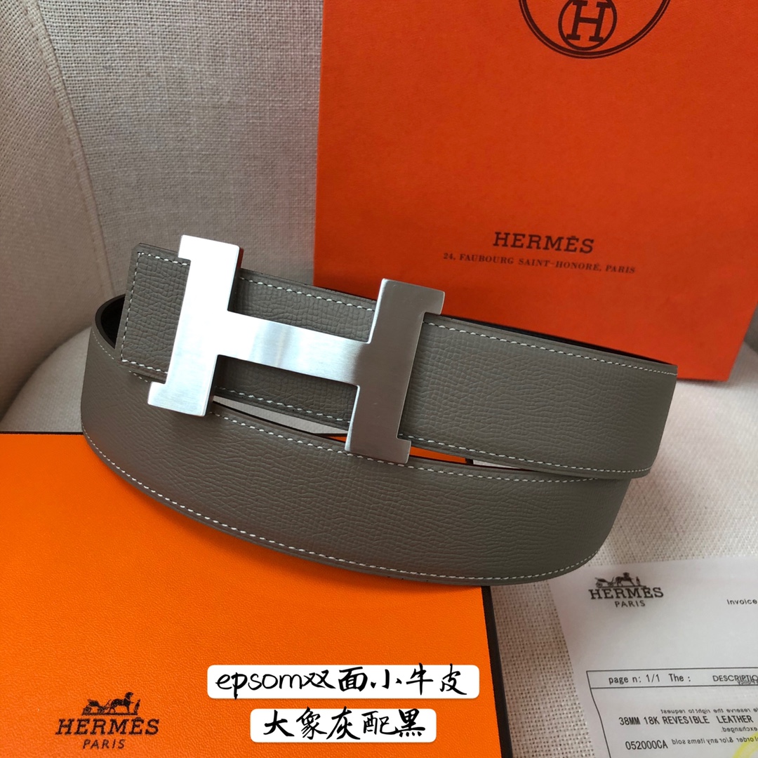 Hermès Male Basic Belt Cow Leather 38mm-s-m