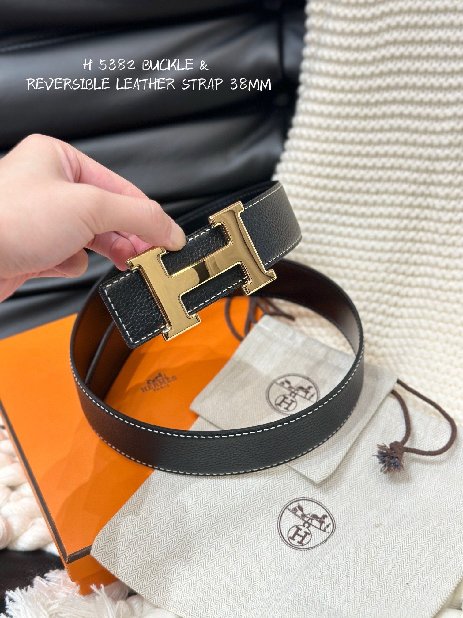 Hermès Basic Belt Cow Leather 38mm-s-m-l