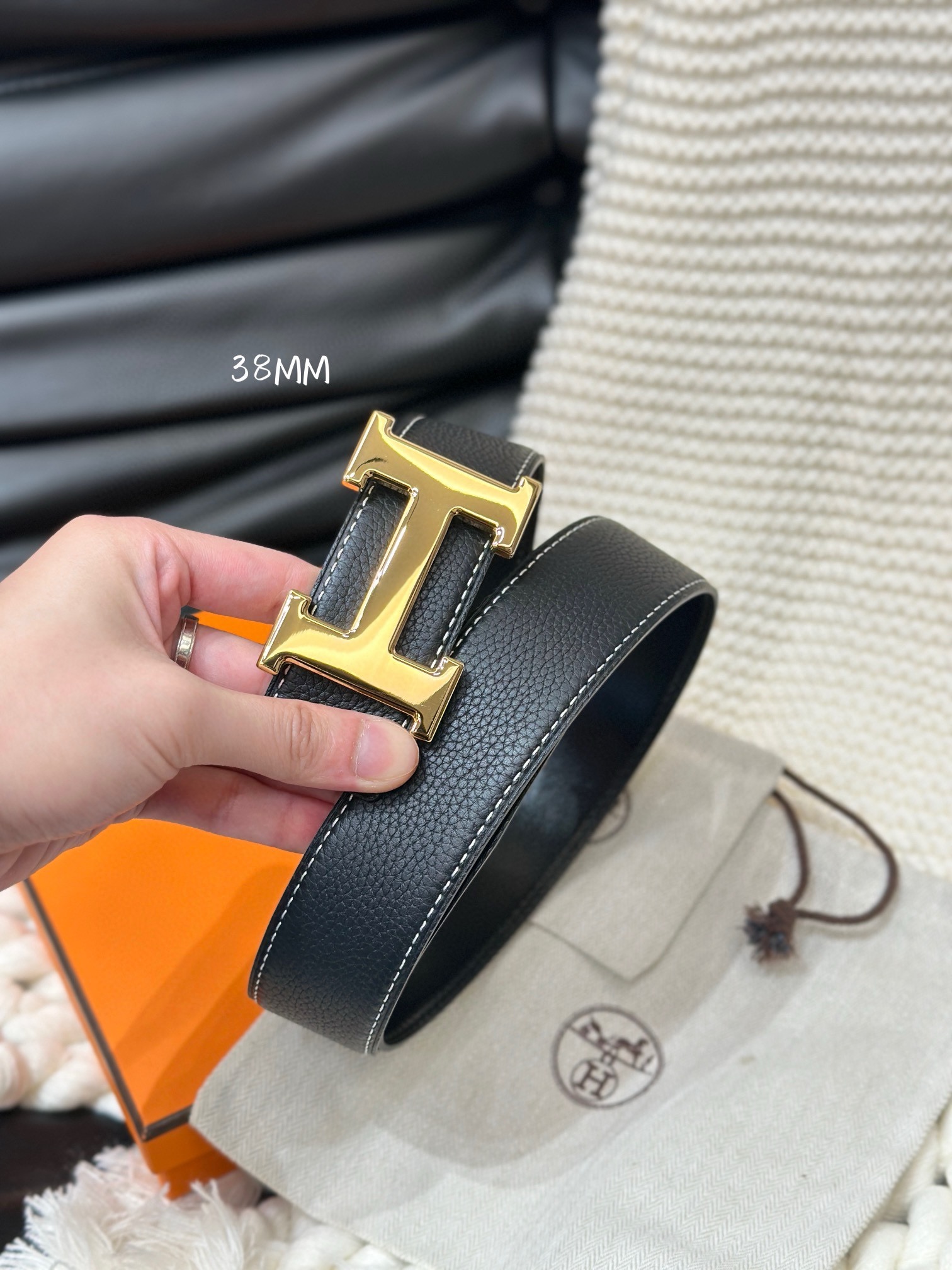 Hermès Basic Belt Cow Leather 38mm-s-m-l