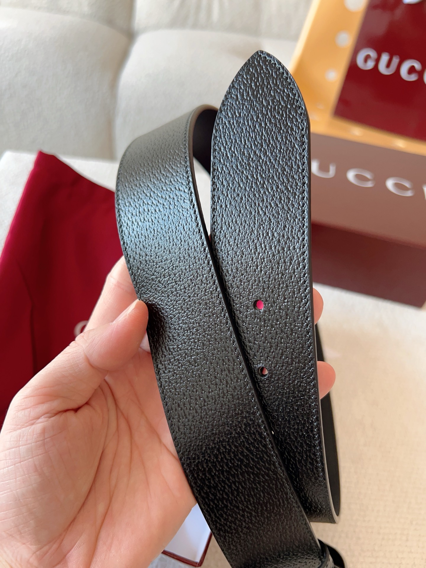 Gucci Leather Belt Cow Leather 13514-m