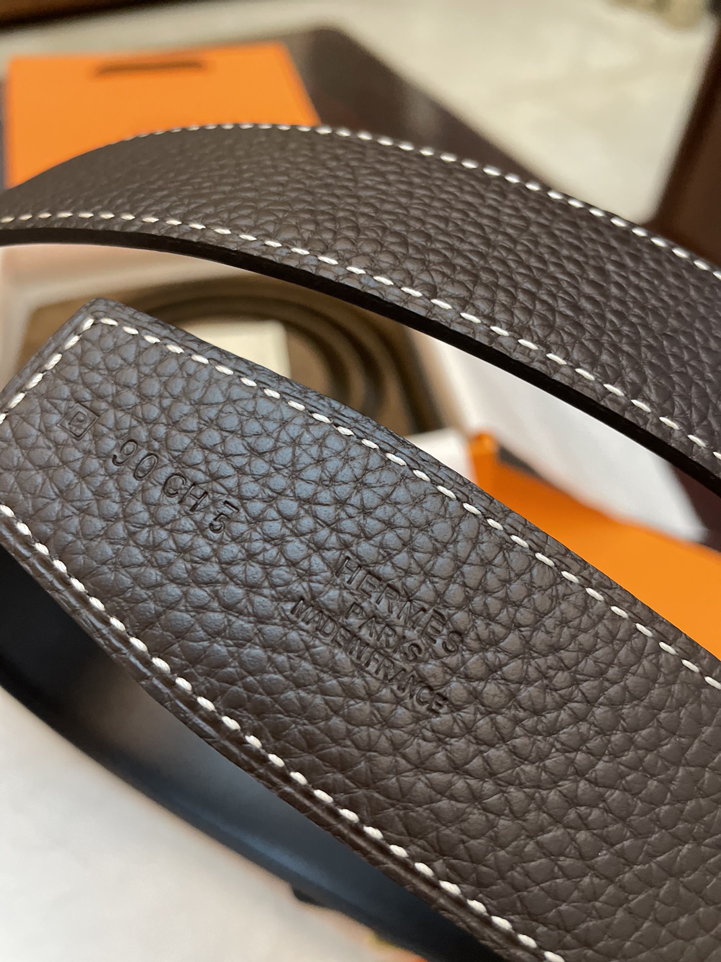 Hermès Male Basic Belt Cow Leather Gold 38mm-s-m